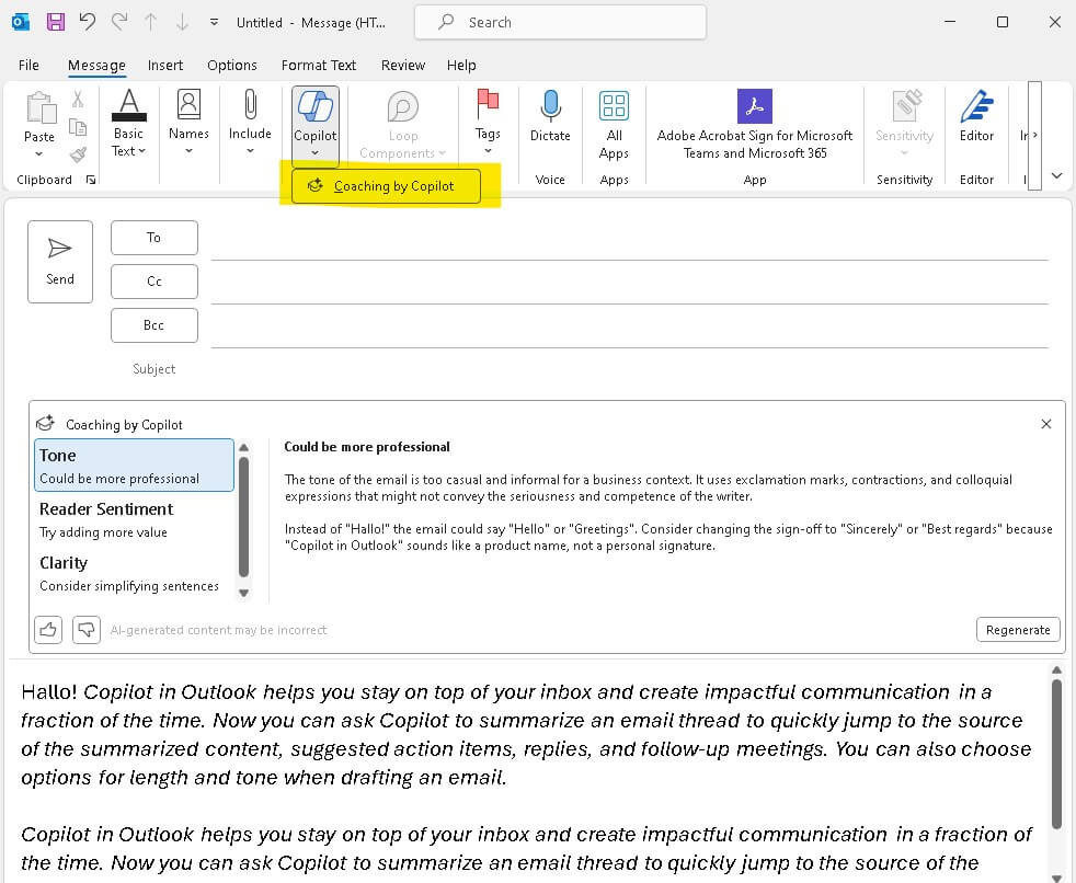 Musceteers IT GmbH Copilot in Outlook 1